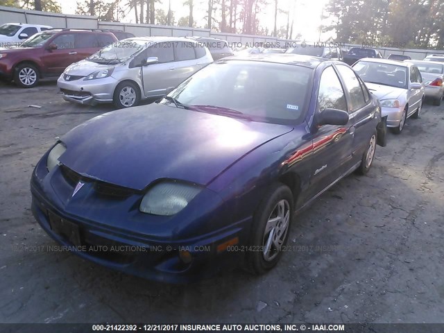 1G2JB524027478722 - 2002 PONTIAC SUNFIRE SE BLUE photo 2