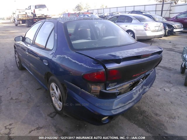 1G2JB524027478722 - 2002 PONTIAC SUNFIRE SE BLUE photo 3