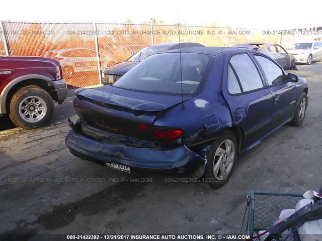 1G2JB524027478722 - 2002 PONTIAC SUNFIRE SE BLUE photo 4