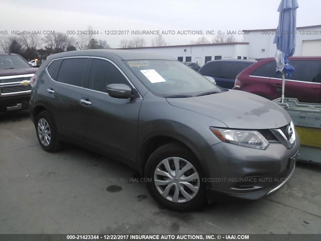 KNMAT2MT4FP547994 - 2015 NISSAN ROGUE S/SL/SV GRAY photo 1