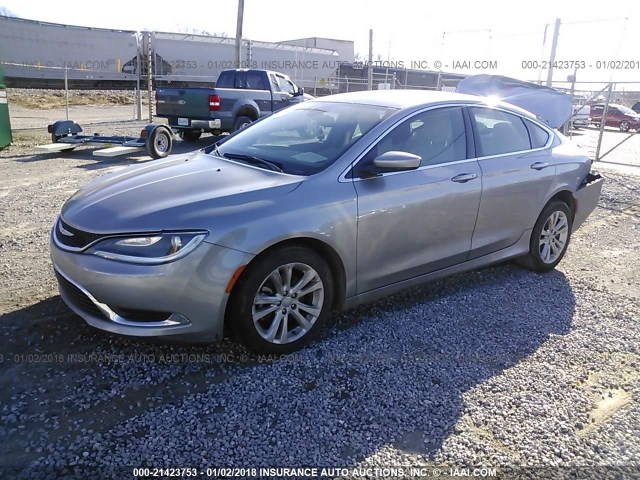 1C3CCCAB1FN541225 - 2015 CHRYSLER 200 LIMITED GRAY photo 2