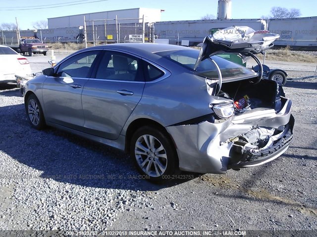 1C3CCCAB1FN541225 - 2015 CHRYSLER 200 LIMITED GRAY photo 3