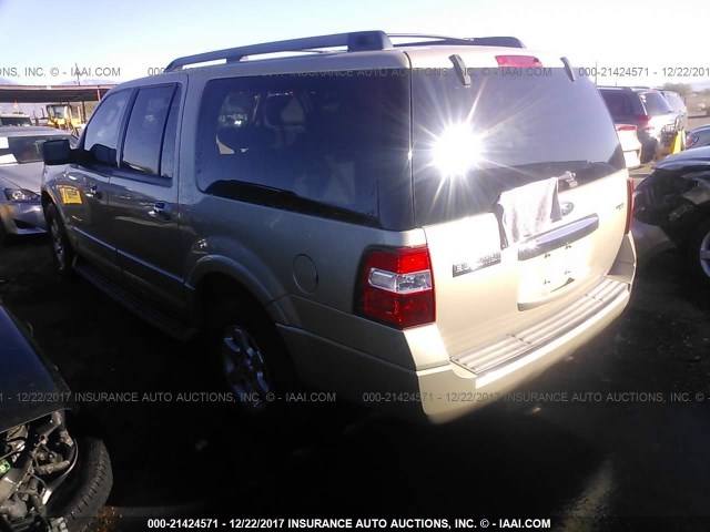 1FMFK15508LA25503 - 2008 FORD EXPEDITION EL XLT SILVER photo 3