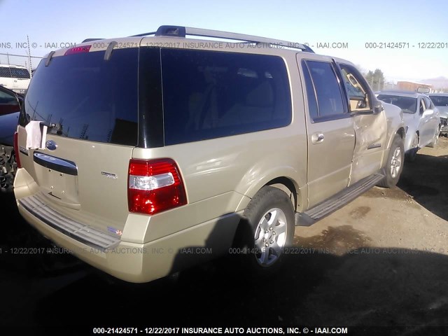 1FMFK15508LA25503 - 2008 FORD EXPEDITION EL XLT SILVER photo 4