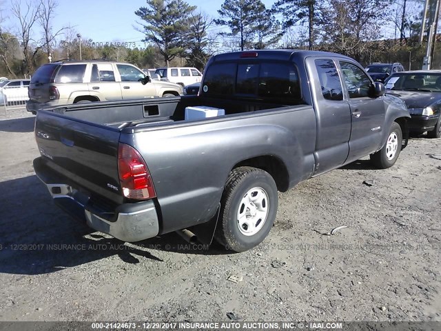 5TFTX4CN4BX004702 - 2011 TOYOTA TACOMA ACCESS CAB GRAY photo 4