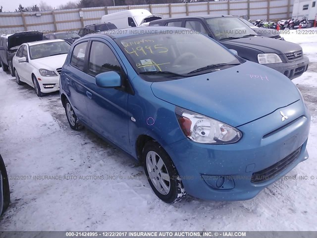 ML32A4HJXFH060648 - 2015 MITSUBISHI MIRAGE ES BLUE photo 1