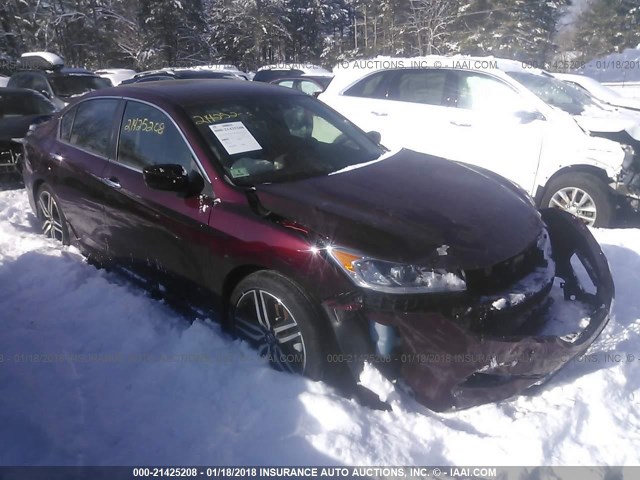 1HGCR2F50HA263128 - 2017 HONDA ACCORD SPORT 红色 照片 1