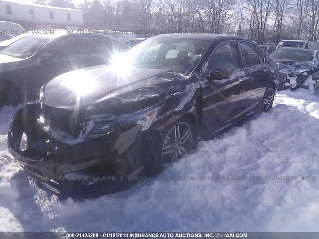 1HGCR2F50HA263128 - 2017 HONDA ACCORD SPORT 红色 照片 2