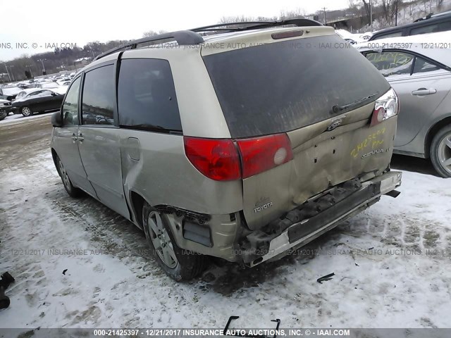 5TDZK23C88S219235 - 2008 TOYOTA SIENNA CE/LE TAN photo 3