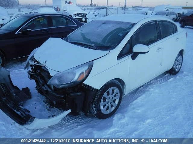 KNADM4A31E6348882 - 2014 KIA RIO LX Սպիտակ լուսանկար 2