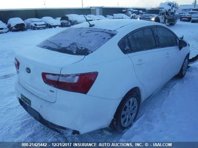 KNADM4A31E6348882 - 2014 KIA RIO LX Սպիտակ լուսանկար 4