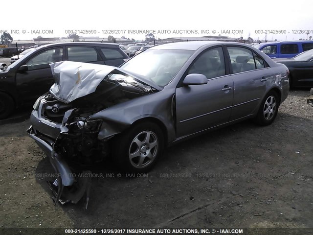 5NPEU46F96H023169 - 2006 HYUNDAI SONATA GLS/LX GRAY photo 2