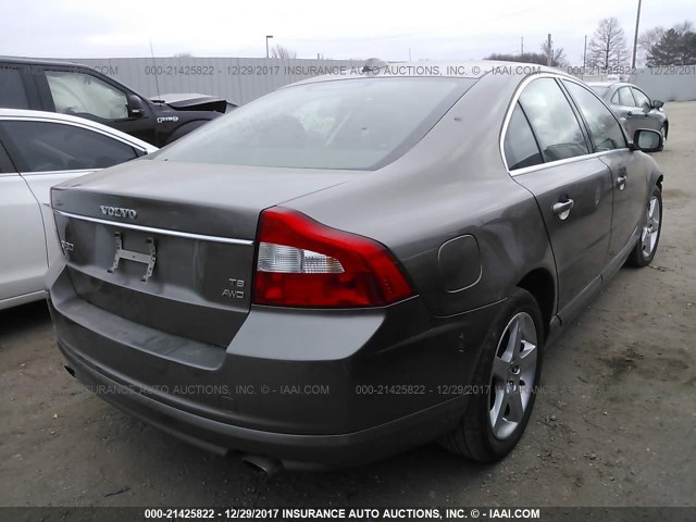 YV1AH992281076633 - 2008 VOLVO S80 T6 TURBO GRAY photo 4