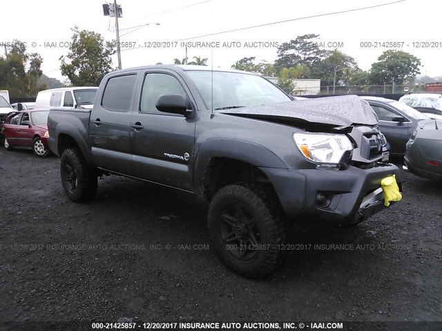 5TFLU4EN4DX052497 - 2013 TOYOTA TACOMA DOUBLE CAB ნაცრისფერი ფოტო 1