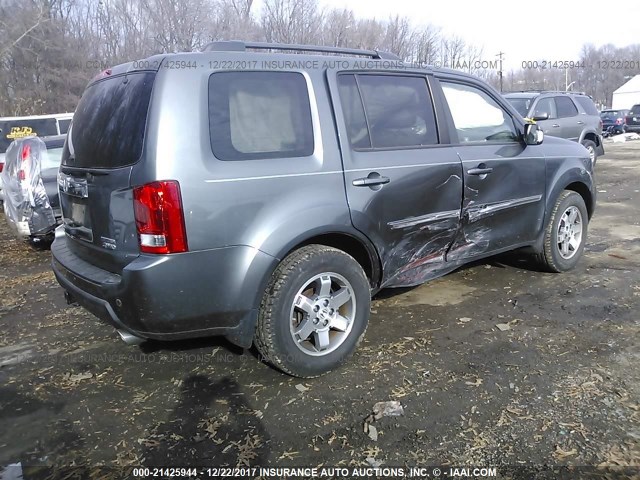 5FNYF4H94AB019987 - 2010 HONDA PILOT TOURING GRAY photo 4