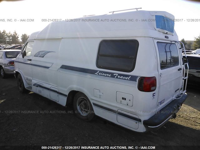 2B6KB31Y0TK154613 - 1996 DODGE RAM VAN B3500 WHITE photo 3