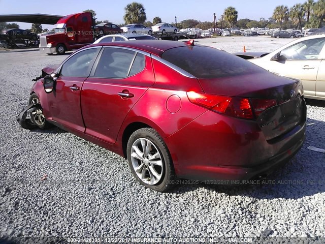 5XXGN4A72DG174725 - 2013 KIA OPTIMA EX RED photo 3