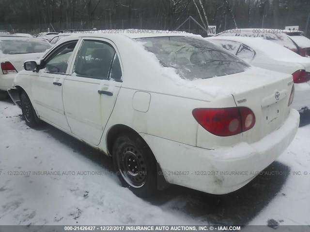 2T1BR32E05C869431 - 2005 TOYOTA COROLLA CE/LE/S WHITE photo 3