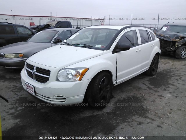 1B3HB48A59D175921 - 2009 DODGE CALIBER SXT WHITE photo 2