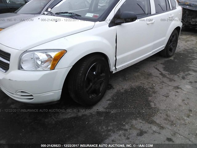 1B3HB48A59D175921 - 2009 DODGE CALIBER SXT WHITE photo 6