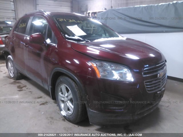 3GNCJLSB0GL233441 - 2016 CHEVROLET TRAX 1LT MAROON photo 1