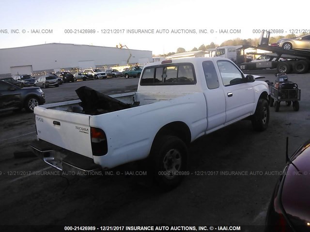 4TASM92N7YZ594969 - 2000 TOYOTA TACOMA XTRACAB PRERUNNER თეთრი ფოტო 4