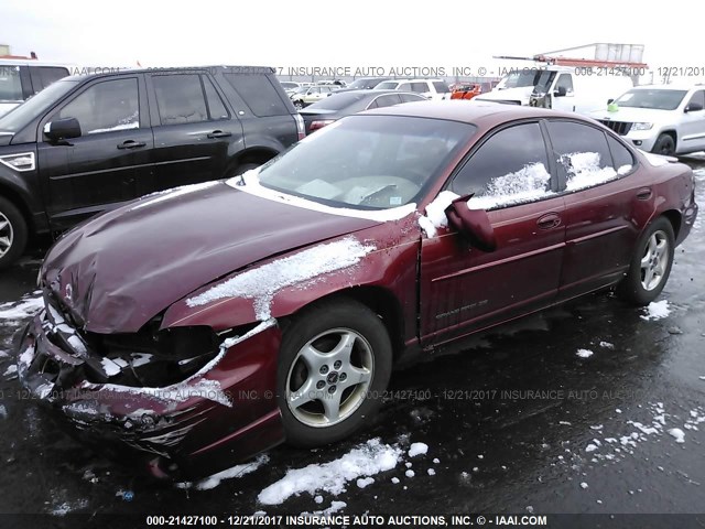 1G2WK52J42F273759 - 2002 PONTIAC GRAND PRIX SE MAROON photo 2