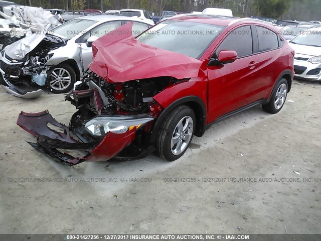 3CZRU5H72HM711373 - 2017 HONDA HR-V EXL RED photo 2