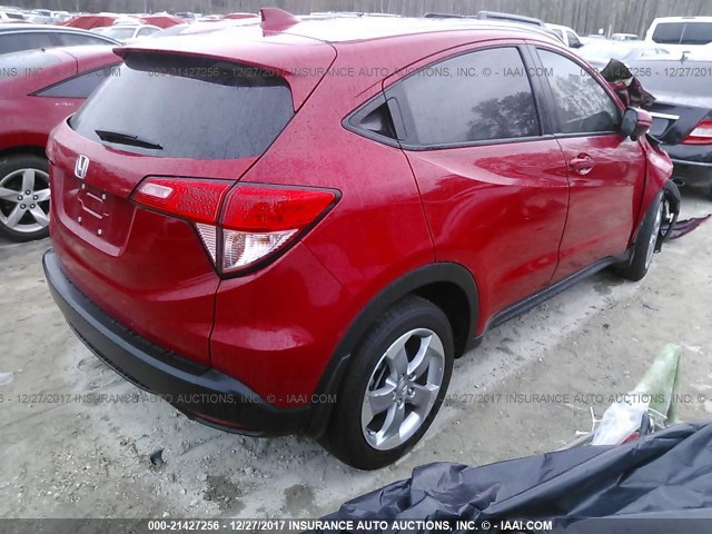 3CZRU5H72HM711373 - 2017 HONDA HR-V EXL RED photo 4