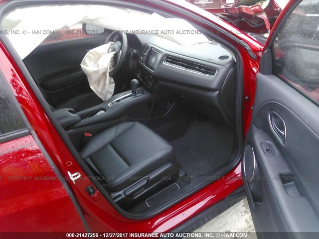 3CZRU5H72HM711373 - 2017 HONDA HR-V EXL RED photo 5