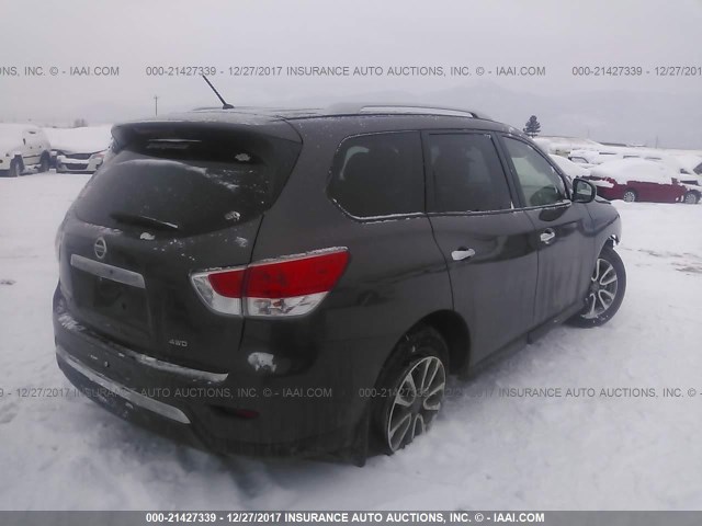 5N1AR2MM0FC659508 - 2015 NISSAN PATHFINDER S/SV/SL/PLATINUM 棕色 照片 4