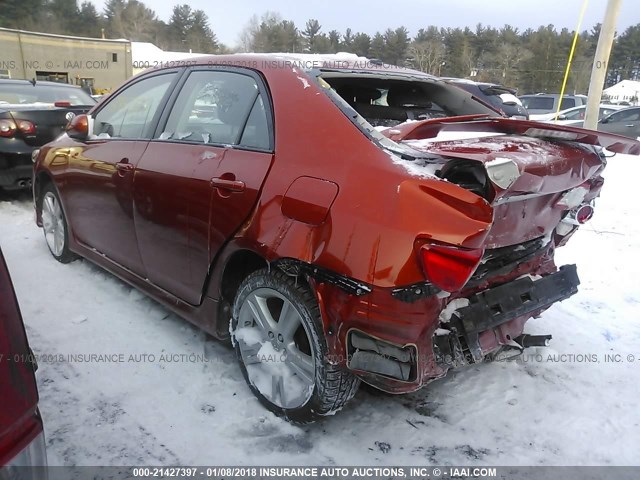 2T1BU4EE1DC072068 - 2013 TOYOTA COROLLA S/LE ORANGE photo 3