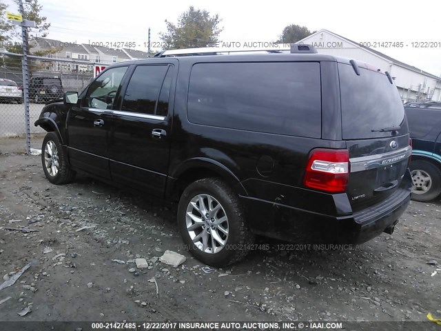 1FMJK2AT1GEF41716 - 2016 FORD EXPEDITION EL LIMITED BLACK photo 3