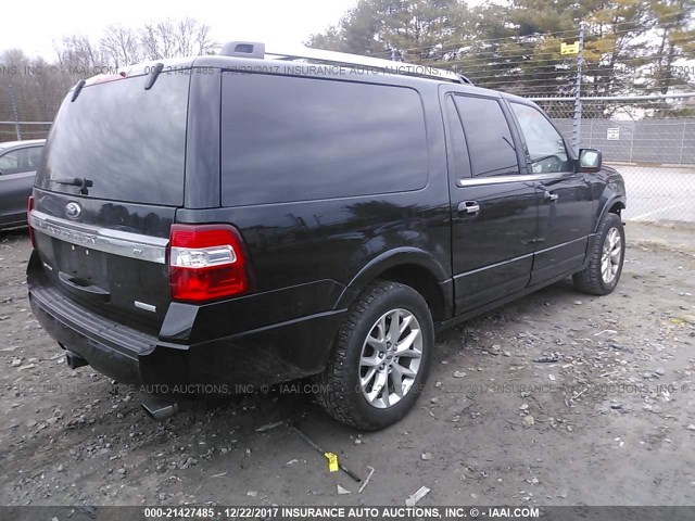 1FMJK2AT1GEF41716 - 2016 FORD EXPEDITION EL LIMITED BLACK photo 4