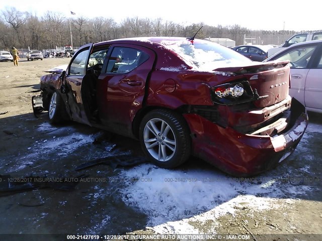 1C3CDZCB5EN233759 - 2014 DODGE AVENGER SXT RED photo 3