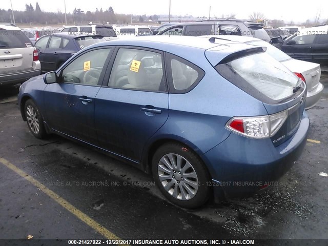 JF1GH61618H816554 - 2008 SUBARU IMPREZA 2.5I BLUE photo 3