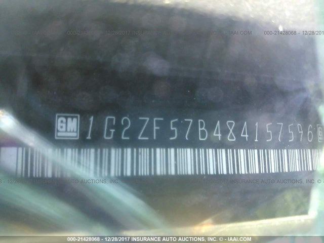 1G2ZF57B484157596 - 2008 PONTIAC G6 VALUE LEADER/BASE SILVER photo 9