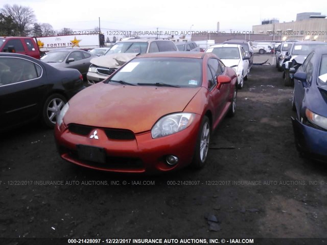 4A3AK34T76E001417 - 2006 MITSUBISHI ECLIPSE GT ORANGE photo 2