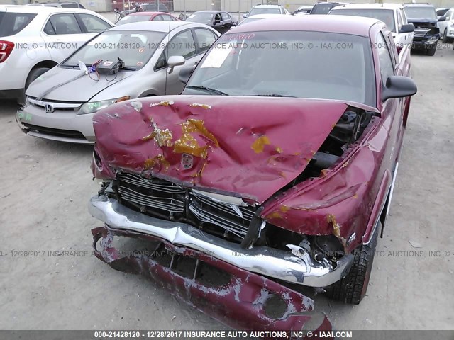 1B7GL23X3VS226930 - 1997 DODGE DAKOTA BURGUNDY photo 6