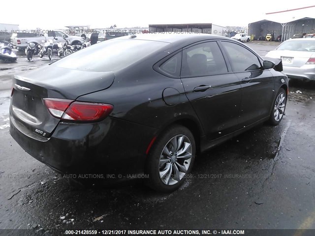 1C3CCCBB7GN157885 - 2016 CHRYSLER 200 S BLACK photo 4