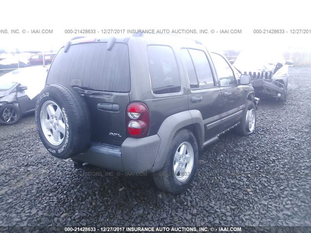 1J4GK48K56W166164 - 2006 JEEP LIBERTY SPORT 绿色 照片 4