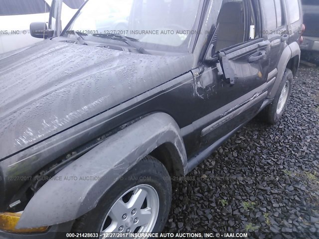 1J4GK48K56W166164 - 2006 JEEP LIBERTY SPORT 绿色 照片 6
