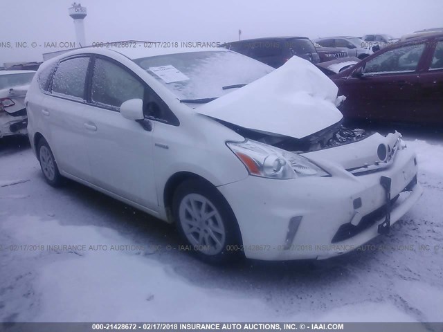 JTDZN3EU0C3114542 - 2012 TOYOTA PRIUS V WHITE photo 1