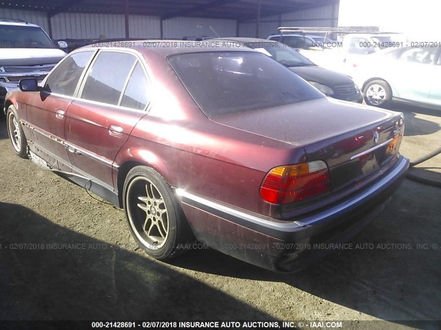 WBAGG8342YDN77296 - 2000 BMW 740 I AUTOMATIC BURGUNDY photo 3