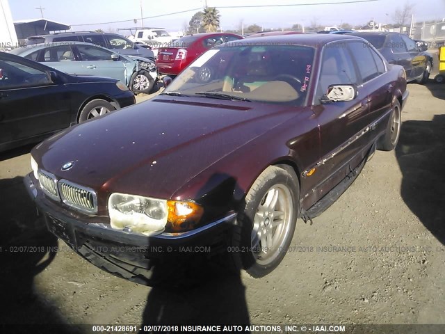 WBAGG8342YDN77296 - 2000 BMW 740 I AUTOMATIC BURGUNDY photo 6