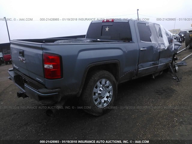 1GT12UE86GF155082 - 2016 GMC SIERRA K2500 DENALI BLUE photo 4