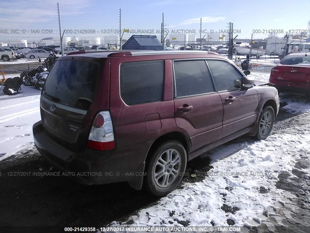 JF1SG69676H718286 - 2006 SUBARU FORESTER 2.5XT RED photo 4