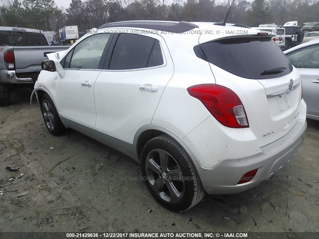 KL4CJASB1EB720976 - 2014 BUICK ENCORE WHITE photo 3