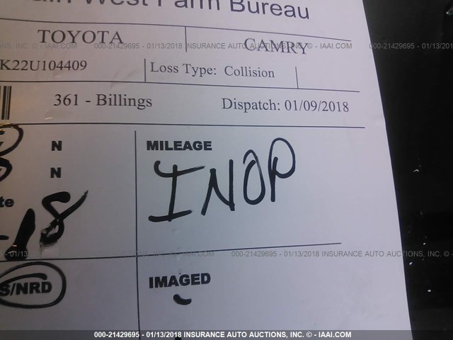 4T1BE32K22U104409 - 2002 TOYOTA CAMRY LE/XLE/SE 白色 照片 7