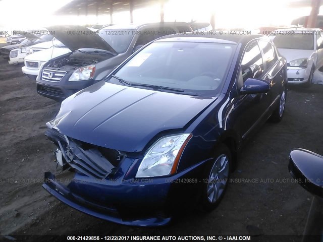 3N1AB6AP7CL767593 - 2012 NISSAN SENTRA 2.0/2.0S/SR/2.0SL BLUE photo 2